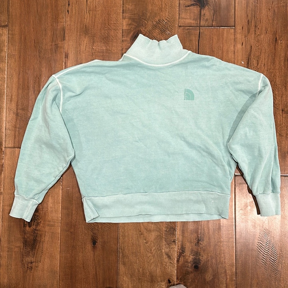 North face mint turtleneck sweatshirt